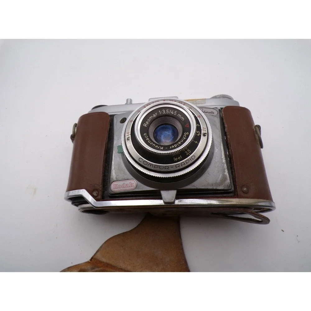 Vintage Kodak Retinette Camera Schneider Reomar Lens Compur Rapid Shutter Untest